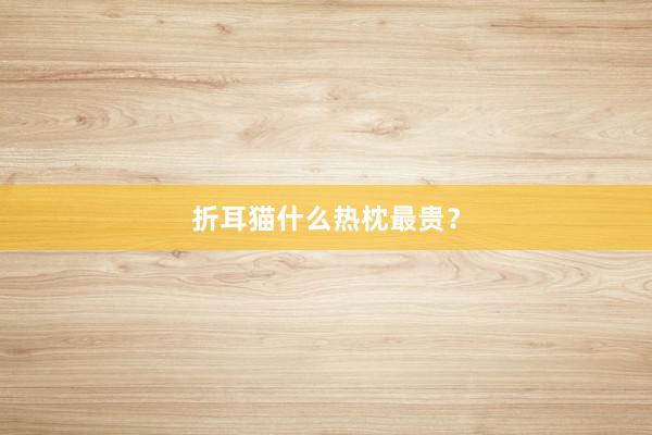 折耳猫什么热枕最贵?